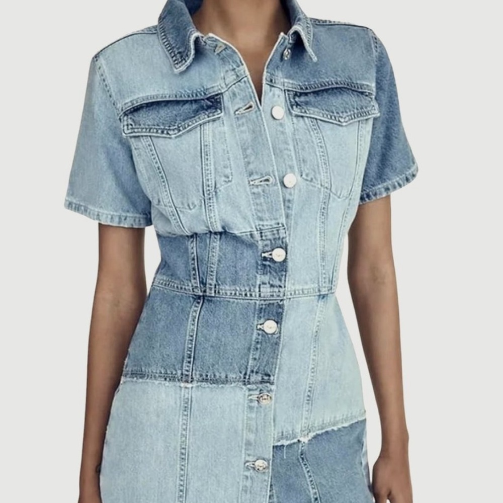 Zara Patchwork Denim Dress size M